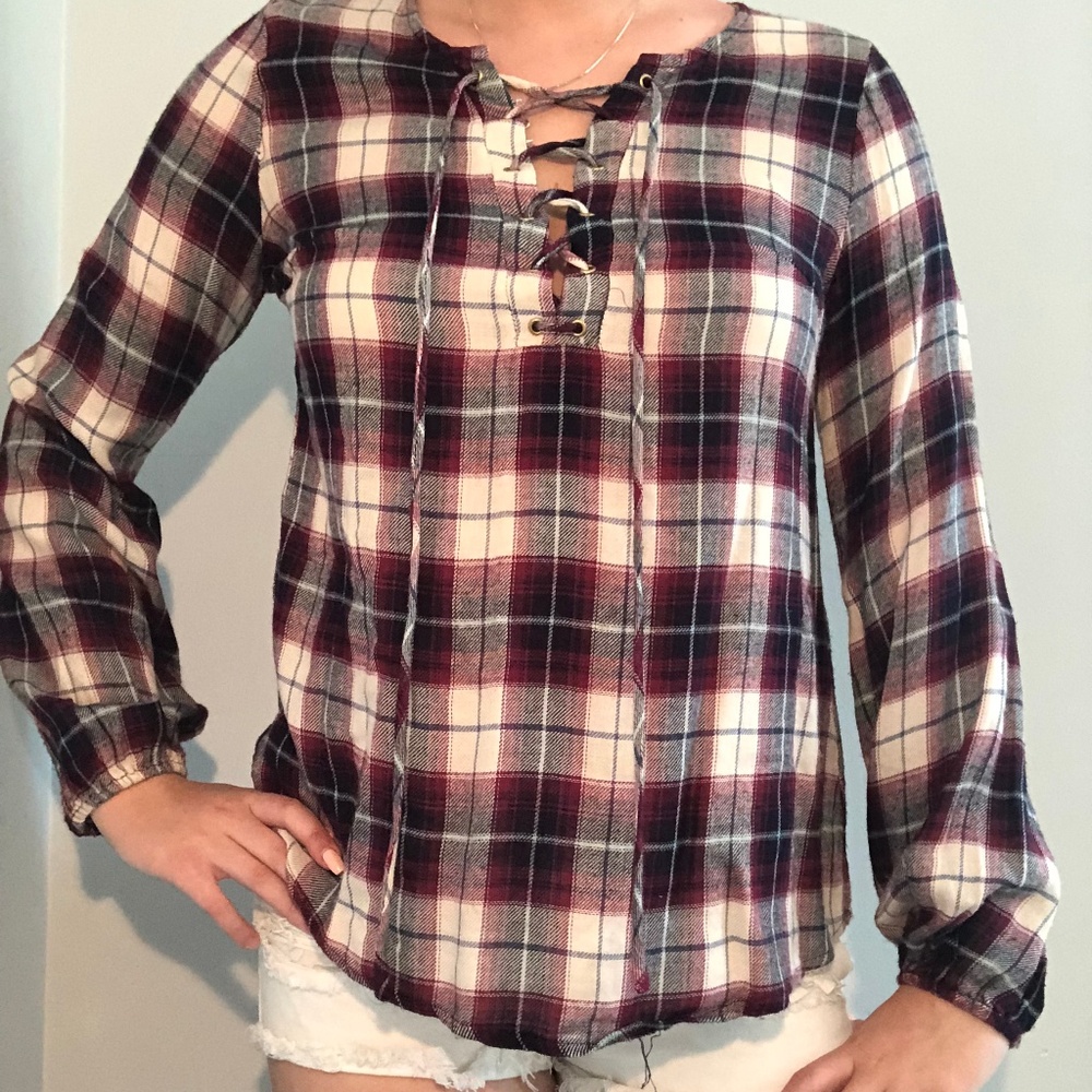 light flannel top